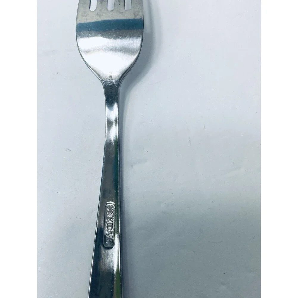 3 Vintage Oneida Gleason stainless steel  Flatware Dinner Forks 8”